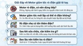 Giải đáp về Motor giảm tốc rò điện giật tê tay.