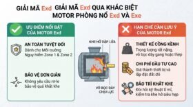 Giải mã Exd qua khác biệt motor phòng nổ exd và exe.