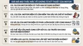 Giải mã mọi thắc mắc về chứng từ kỹ thuật của motor.