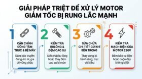 Giải pháp triệt để xử lý motor giảm tốc bị rung lắc mạnh.