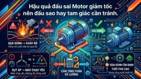 Hậu quả đấu sai Motor giảm tốc nên đấu sao hay tam giác cần tránh.