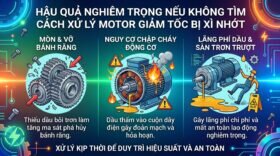 Hậu quả nghiêm trọng nếu không tìm cách xử lý motor giảm tốc bị xì nhớt.