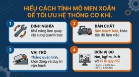 Hiểu cách tính mô men xoắn để tối ưu hệ thống cơ khí.
