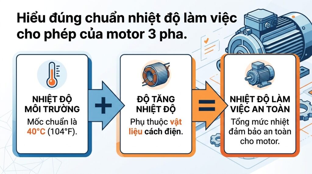Hiểu đúng chuẩn nhiệt độ làm việc cho phép của motor 3 pha.