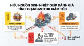 Hiểu nguồn sinh nhiệt giúp đánh giá tình trạng motor giảm tốc.