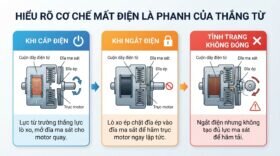 Hiểu rõ cơ chế mất điện là phanh của thắng từ.