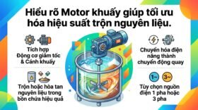 Hiểu rõ Motor khuấy giúp tối ưu hóa hiệu suất trộn nguyên liệu.