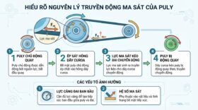 Hiểu rõ nguyên lý truyền động ma sát của puly.