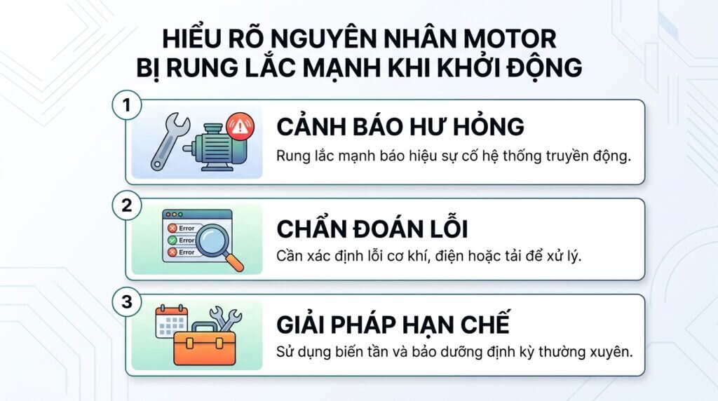 Hiểu rõ nguyên nhân motor bị rung lắc mạnh khi khởi động.