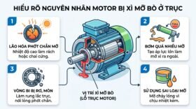 Hiểu rõ nguyên nhân motor bị xì mỡ bò ở trục.