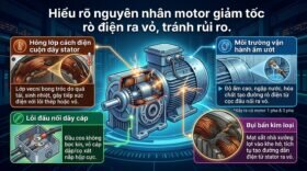 Hiểu rõ nguyên nhân motor giảm tốc rò điện ra vỏ, tránh rủi ro.