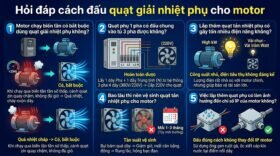 Hỏi đáp cách đấu quạt giải nhiệt phụ cho motor