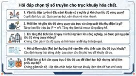 Hỏi đáp chọn tỷ số truyền cho trục khuấy hóa chất.