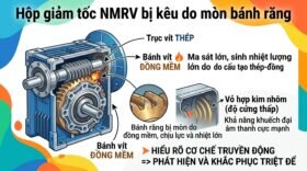 Hộp giảm tốc NMRV bị kêu do mòn bánh răng