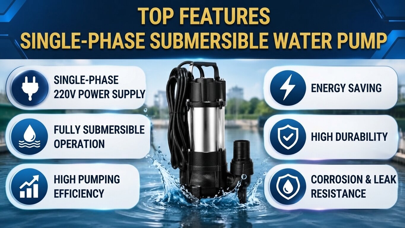 Key features of 1-Phase Submersible Pumps.