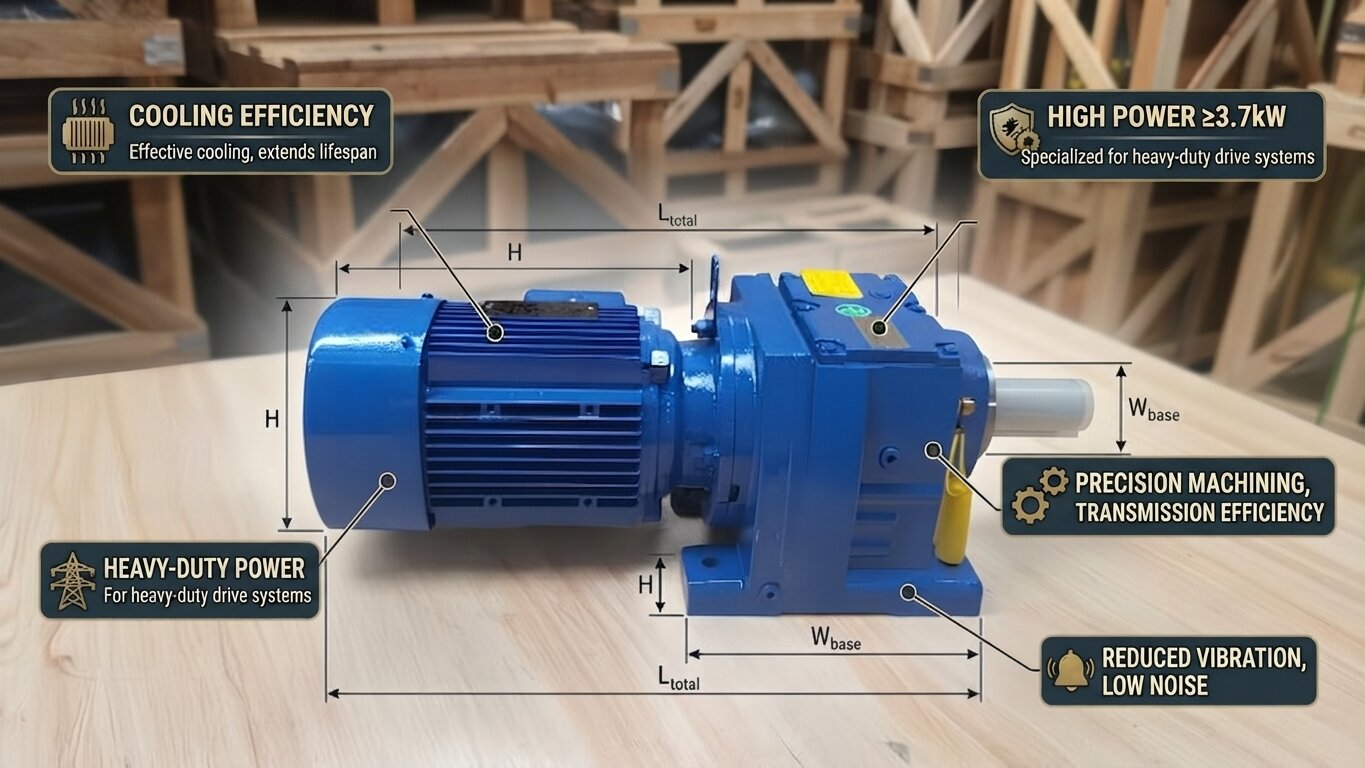 Key features of Heavy Duty Gear Motors above 3.7kW