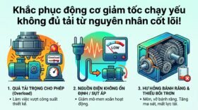 Khắc phục động cơ giảm tốc chạy yếu không đủ tải từ nguyên nhân cốt lõi!