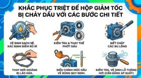Khắc phục triệt để hộp giảm tốc bị chảy dầu với các bước chi tiết.