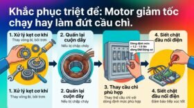 Khắc phục triệt để: Motor giảm tốc chạy hay làm đứt cầu chì.