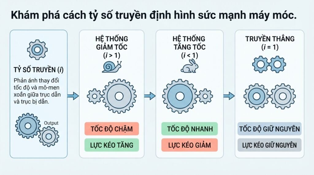 Khám phá cách tỷ số truyền định hình sức mạnh máy móc.