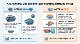Khám phá cơ chế tản nhiệt độc đáo giữa hai dòng motor.