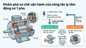 Khám phá cơ chế vận hành của công tắc ly tâm động cơ 1 pha.