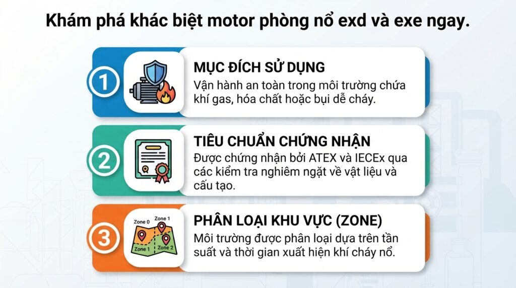 Khám phá khác biệt motor phòng nổ exd và exe ngay.