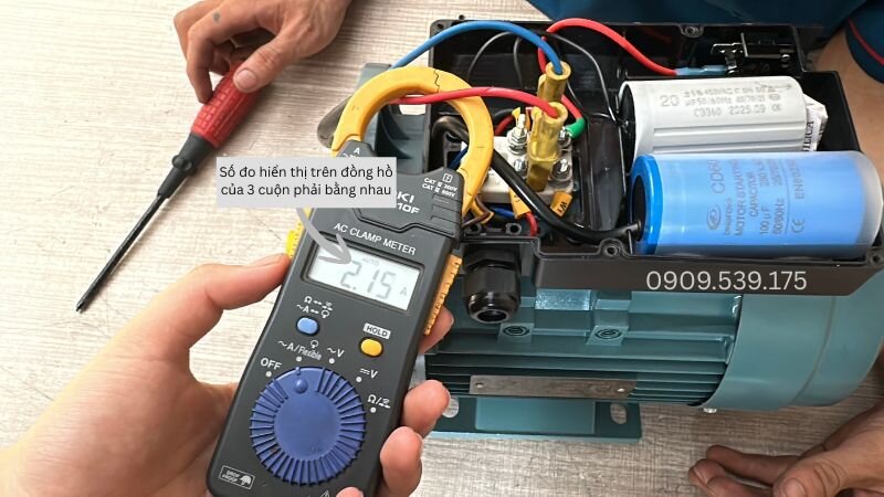 Kiểm tra cuộn dây motor qua giá trị điện trở đo được