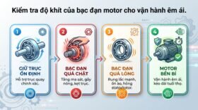 Kiểm tra độ khít của bạc đạn motor cho vận hành êm ái.