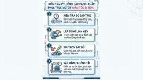 Kiểm tra kỹ lưỡng sau cách khắc phục trục motor giảm tốc bị mòn.