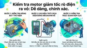 Kiểm tra motor giảm tốc rò điện ra vỏ: Dễ dàng, chính xác.