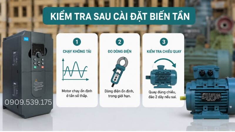Kiểm tra hoạt động thực tế để xác nhận các thông số đã cài đặt đúng
