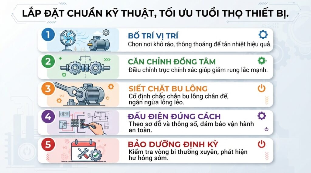 Lắp đặt chuẩn kỹ thuật, tối ưu tuổi thọ thiết bị.