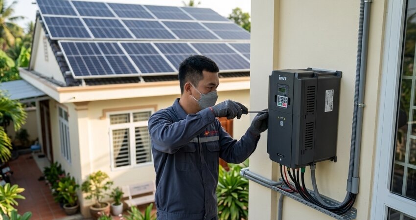 Cách lắp đặt và bảo trì hệ thống máy biến tần bơm nước năng lượng mặt trời