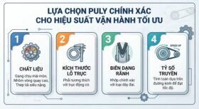 Lựa chọn puly chính xác cho hiệu suất vận hành tối ưu.