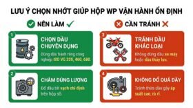 Lưu ý chọn nhớt giúp hộp WP vận hành ổn định.