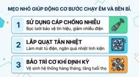 Mẹo nhỏ giúp động cơ bước chạy êm và bền bỉ.