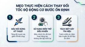 Mẹo thực hiện cách thay đổi tốc độ động cơ bước ổn định.