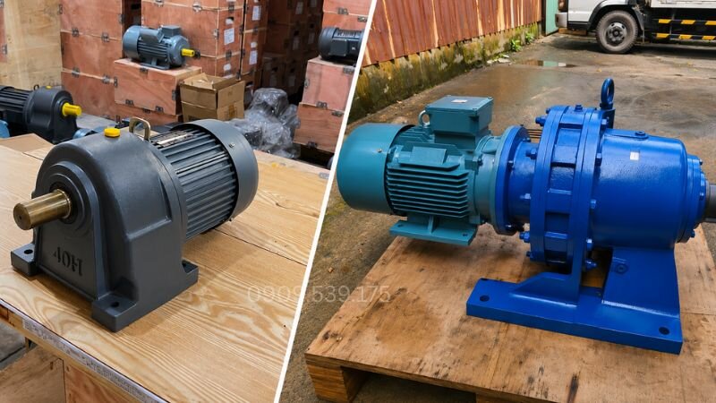 So sánh tổng quan motor giảm tốc tải nặng và tải nhẹ trong thực tế