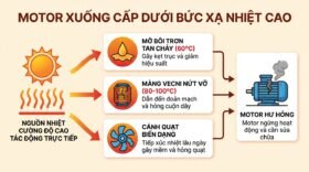 Motor thường nhanh chóng xuống cấp dưới bức xạ nhiệt cường độ cao.
