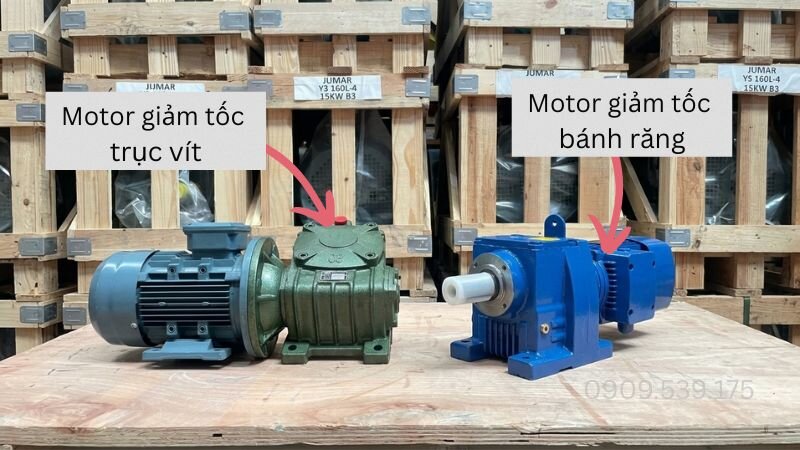 Motor trục vít cho dòng tải nhẹ, motor bánh răng cho tải nặng