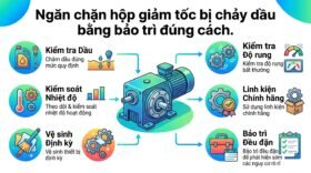 Ngăn chặn hộp giảm tốc bị chảy dầu bằng bảo trì đúng cách.