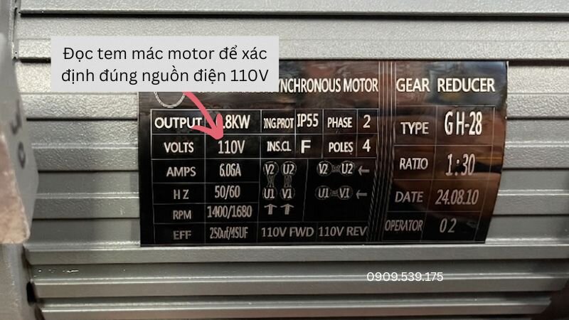 Nguồn điện phù hợp quyết định hiệu suất motor