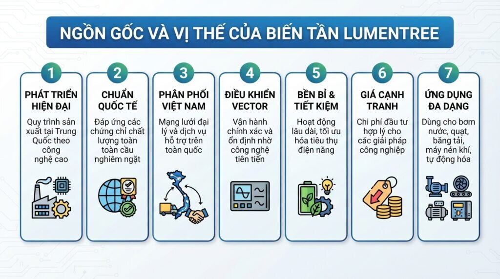 Nguồn gốc và vị thế của biến tần lumentree