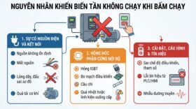Nguyên nhân khiến biến tần không chạy khi bấm chạy.
