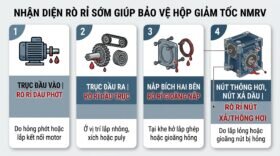 Nhận diện rò rỉ sớm giúp bảo vệ hộp giảm tốc NMRV.