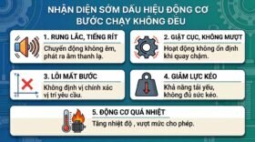 Nhận diện sớm dấu hiệu động cơ bước chạy không đều.