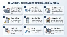 Nhận diện tụ hỏng để tiến hành sửa chữa.