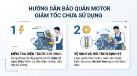 Nhờ cách bảo quản motor giảm tốc chưa sử dụng.