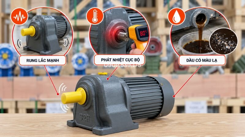 Nguyên nhân motor giảm tốc kêu to.